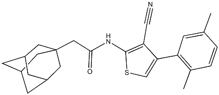 2-(1-adamantyl)-N-[3-cyano-4-(2,5-dimethylphenyl)-2-thienyl]acetamide Structure