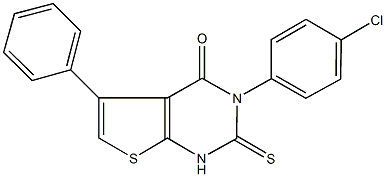 3-(4-chlorophenyl)-5-phenyl-2-thioxo-2,3-dihydrothieno[2,3-d]pyrimidin-4(1H)-one Structure