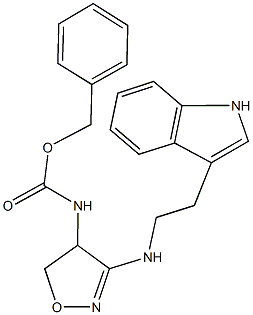 benzyl 3-{[2-(1H-indol-3-yl)ethyl]amino}-4,5-dihydro-4-isoxazolylcarbamate Structure
