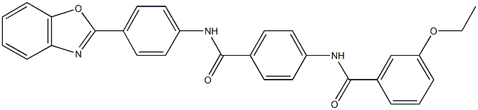 N-(4-{[4-(1,3-benzoxazol-2-yl)anilino]carbonyl}phenyl)-3-ethoxybenzamide 구조식 이미지