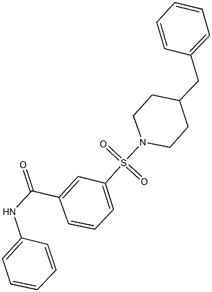 3-[(4-benzylpiperidin-1-yl)sulfonyl]-N-phenylbenzamide Structure