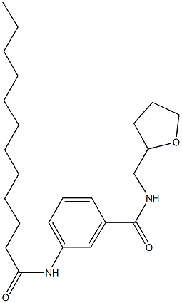 3-(dodecanoylamino)-N-(tetrahydro-2-furanylmethyl)benzamide Structure
