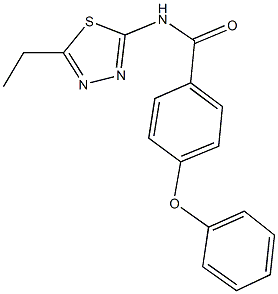 N-(5-ethyl-1,3,4-thiadiazol-2-yl)-4-phenoxybenzamide 구조식 이미지