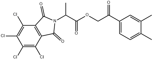 2-(3,4-dimethylphenyl)-2-oxoethyl 2-(4,5,6,7-tetrachloro-1,3-dioxo-1,3-dihydro-2H-isoindol-2-yl)propanoate Structure