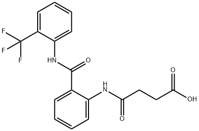4-oxo-4-(2-{[2-(trifluoromethyl)anilino]carbonyl}anilino)butanoic acid Structure