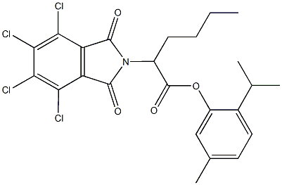 2-isopropyl-5-methylphenyl 2-(4,5,6,7-tetrachloro-1,3-dioxo-1,3-dihydro-2H-isoindol-2-yl)hexanoate 구조식 이미지