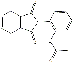 2-(1,3-dioxo-1,3,3a,4,7,7a-hexahydro-2H-isoindol-2-yl)phenyl acetate Structure