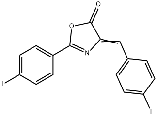4-(4-iodobenzylidene)-2-(4-iodophenyl)-1,3-oxazol-5(4H)-one 구조식 이미지