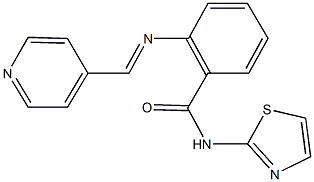 2-[(4-pyridinylmethylene)amino]-N-(1,3-thiazol-2-yl)benzamide 구조식 이미지