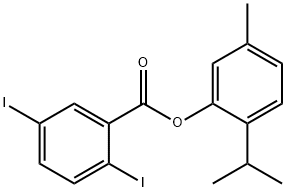 2-isopropyl-5-methylphenyl 2,5-diiodobenzoate 구조식 이미지