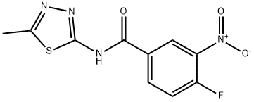 4-fluoro-3-nitro-N-(5-methyl-1,3,4-thiadiazol-2-yl)benzamide Structure