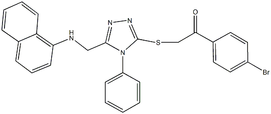 1-(4-bromophenyl)-2-({5-[(1-naphthylamino)methyl]-4-phenyl-4H-1,2,4-triazol-3-yl}sulfanyl)ethanone Structure