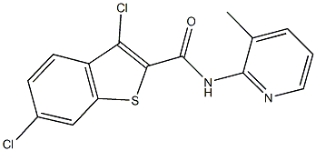 3,6-dichloro-N-(3-methyl-2-pyridinyl)-1-benzothiophene-2-carboxamide Structure