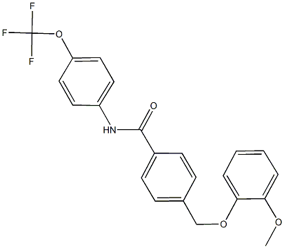 4-[(2-methoxyphenoxy)methyl]-N-[4-(trifluoromethoxy)phenyl]benzamide Structure