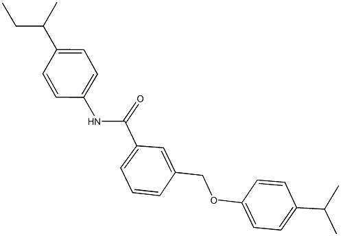 N-(4-sec-butylphenyl)-3-[(4-isopropylphenoxy)methyl]benzamide 구조식 이미지