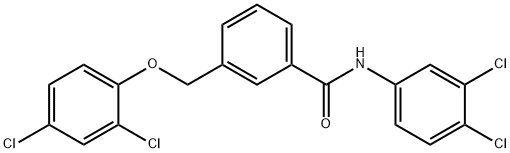 3-[(2,4-dichlorophenoxy)methyl]-N-(3,4-dichlorophenyl)benzamide Structure