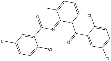 2,5-dichloro-N-(1-(2,5-dichlorobenzoyl)-3-methyl-2(1H)-pyridinylidene)benzamide Structure