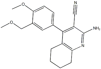 2-amino-4-[4-methoxy-3-(methoxymethyl)phenyl]-5,6,7,8-tetrahydro-3-quinolinecarbonitrile Structure