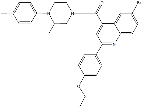 6-bromo-2-(4-ethoxyphenyl)-4-{[3-methyl-4-(4-methylphenyl)-1-piperazinyl]carbonyl}quinoline Structure