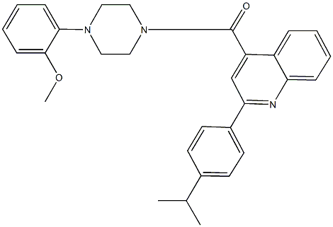 2-(4-isopropylphenyl)-4-{[4-(2-methoxyphenyl)-1-piperazinyl]carbonyl}quinoline Structure