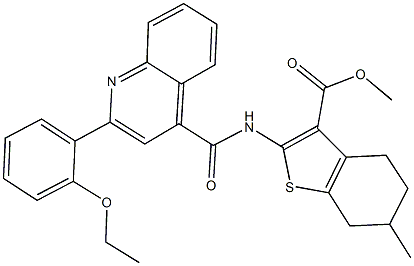 methyl 2-({[2-(2-ethoxyphenyl)-4-quinolinyl]carbonyl}amino)-6-methyl-4,5,6,7-tetrahydro-1-benzothiophene-3-carboxylate Structure