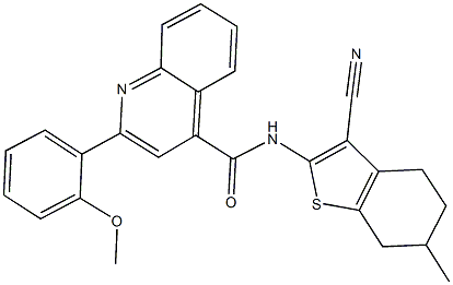 N-(3-cyano-6-methyl-4,5,6,7-tetrahydro-1-benzothien-2-yl)-2-(2-methoxyphenyl)-4-quinolinecarboxamide Structure