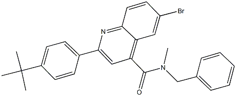 N-benzyl-6-bromo-2-(4-tert-butylphenyl)-N-methyl-4-quinolinecarboxamide Structure