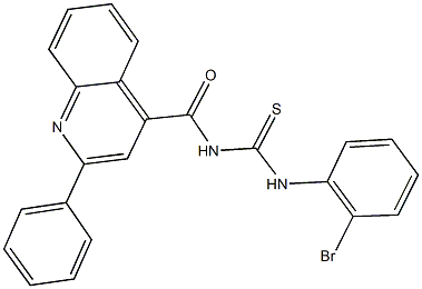 N-(2-bromophenyl)-N'-[(2-phenyl-4-quinolinyl)carbonyl]thiourea 구조식 이미지