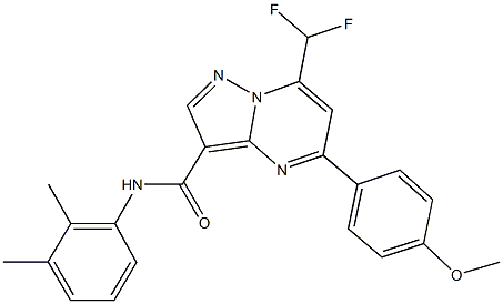 7-(difluoromethyl)-N-(2,3-dimethylphenyl)-5-(4-methoxyphenyl)pyrazolo[1,5-a]pyrimidine-3-carboxamide Structure