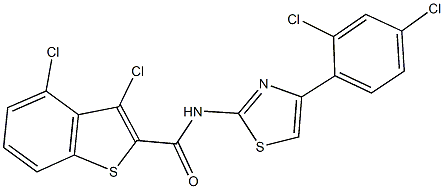 3,4-dichloro-N-[4-(2,4-dichlorophenyl)-1,3-thiazol-2-yl]-1-benzothiophene-2-carboxamide Structure