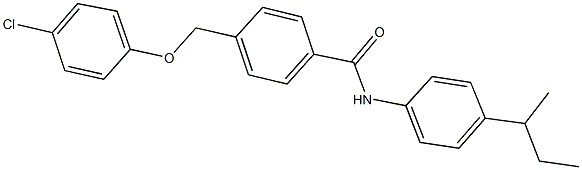 N-(4-sec-butylphenyl)-4-[(4-chlorophenoxy)methyl]benzamide Structure