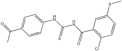 N-(4-acetylphenyl)-N'-[2-chloro-5-(methylsulfanyl)benzoyl]thiourea 구조식 이미지