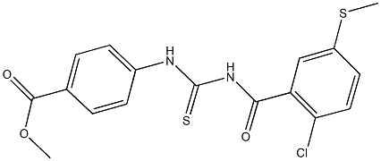methyl 4-[({[2-chloro-5-(methylsulfanyl)benzoyl]amino}carbothioyl)amino]benzoate Structure
