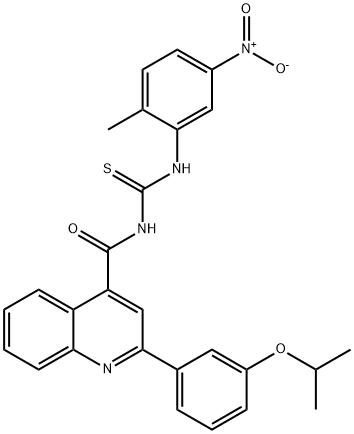 N-{5-nitro-2-methylphenyl}-N'-{[2-(3-isopropoxyphenyl)-4-quinolinyl]carbonyl}thiourea 구조식 이미지