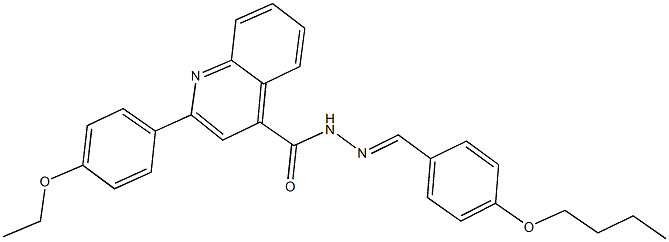 N'-(4-butoxybenzylidene)-2-(4-ethoxyphenyl)-4-quinolinecarbohydrazide 구조식 이미지