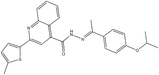 N'-[1-(4-isopropoxyphenyl)ethylidene]-2-(5-methyl-2-thienyl)-4-quinolinecarbohydrazide 구조식 이미지