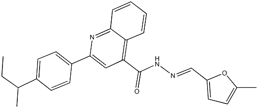 2-(4-sec-butylphenyl)-N'-[(5-methyl-2-furyl)methylene]-4-quinolinecarbohydrazide 구조식 이미지