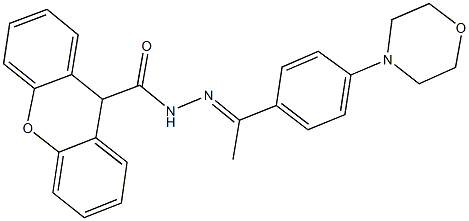 N'-{1-[4-(4-morpholinyl)phenyl]ethylidene}-9H-xanthene-9-carbohydrazide 구조식 이미지