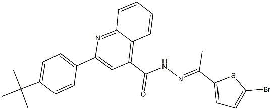 N'-[1-(5-bromo-2-thienyl)ethylidene]-2-(4-tert-butylphenyl)-4-quinolinecarbohydrazide Structure