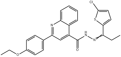 N'-[1-(5-chloro-2-thienyl)propylidene]-2-(4-ethoxyphenyl)-4-quinolinecarbohydrazide Structure