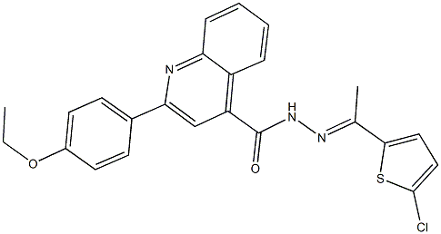 N'-[1-(5-chloro-2-thienyl)ethylidene]-2-(4-ethoxyphenyl)-4-quinolinecarbohydrazide 구조식 이미지