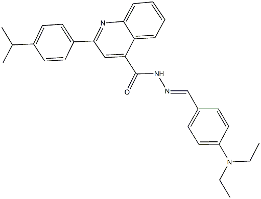 N'-[4-(diethylamino)benzylidene]-2-(4-isopropylphenyl)-4-quinolinecarbohydrazide 구조식 이미지