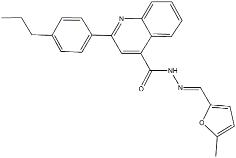 N'-[(5-methyl-2-furyl)methylene]-2-(4-propylphenyl)-4-quinolinecarbohydrazide Structure