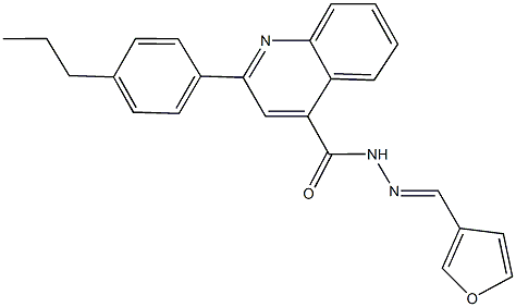 N'-(3-furylmethylene)-2-(4-propylphenyl)-4-quinolinecarbohydrazide 구조식 이미지