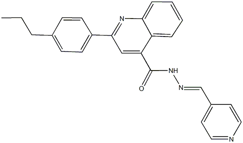 2-(4-propylphenyl)-N'-(4-pyridinylmethylene)-4-quinolinecarbohydrazide 구조식 이미지