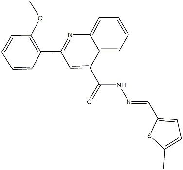 2-(2-methoxyphenyl)-N'-[(5-methyl-2-thienyl)methylene]-4-quinolinecarbohydrazide 구조식 이미지