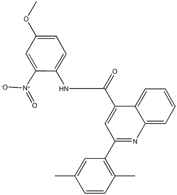 2-(2,5-dimethylphenyl)-N-{2-nitro-4-methoxyphenyl}-4-quinolinecarboxamide Structure