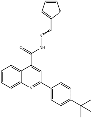 2-(4-tert-butylphenyl)-N'-(2-thienylmethylene)-4-quinolinecarbohydrazide 구조식 이미지