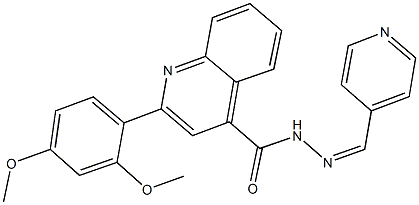 2-(2,4-dimethoxyphenyl)-N'-(4-pyridinylmethylene)-4-quinolinecarbohydrazide 구조식 이미지