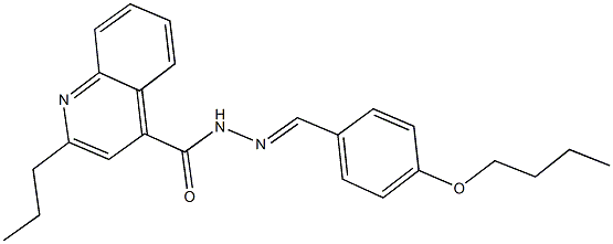 N'-(4-butoxybenzylidene)-2-propyl-4-quinolinecarbohydrazide Structure